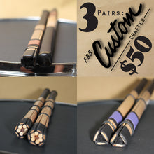 Load image into Gallery viewer, 3Pairs FreePost! fbb's Handmade: 5A 5B drum brushes rods drumsticks brush sticks
